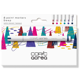 Acrea Paint Marker 6-set Deep Colours in de groep Pennen / Kunstenaarspotloden en -stiften / Illustratiemarkers bij Voorcrea (133048)