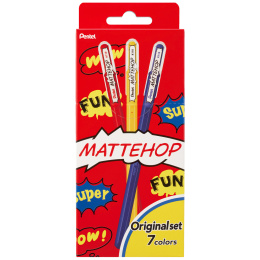 Mattehop Gelpen Original Colours 7 stuks in de groep Pennen / Schrijven / Gelpennen bij Voorcrea (133079)