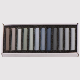 Soft Pastels Grey 12-set in de groep Kunstenaarsmateriaal / Krijt en potloden / Pastelkrijt bij Voorcrea (133365)