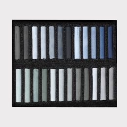 Soft Pastels Grey 24-set in de groep Kunstenaarsmateriaal / Krijt en potloden / Pastelkrijt bij Voorcrea (133369)