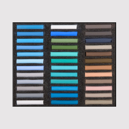 Soft Pastels Marine 36-set in de groep Kunstenaarsmateriaal / Krijt en potloden / Pastelkrijt bij Voorcrea (133375)