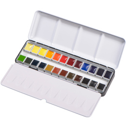 Aquarell Metalen doos 24-set half pan in de groep Kunstenaarsmateriaal / Kunstenaarsverf / Aquarelverf bij Voorcrea (133481)