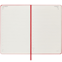 12M Daily Kalender 2025 Hardcover Large Red in de groep Papier & Blokken / Kalenders en agenda's / 12 maanden agenda's bij Voorcrea (133764)