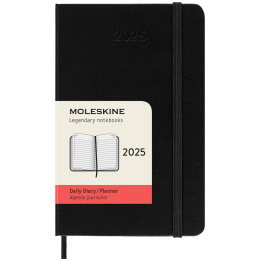 12M Daily Kalender 2025 Hardcover Pocket Black in de groep Papier & Blokken / Kalenders en agenda's / 12 maanden agenda's bij Voorcrea (133770)