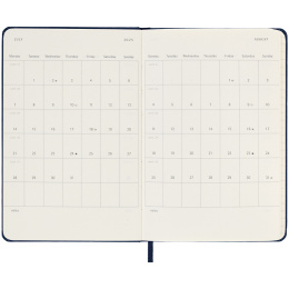 12M Daily Kalender 2025 Hardcover Pocket Sapphire Blue in de groep Papier & Blokken / Kalenders en agenda's / 12 maanden agenda's bij Voorcrea (133775)