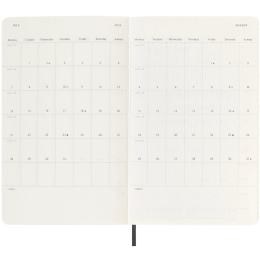 12M Weekly Planner Horizontal 2025 Hardcover Large Black in de groep Papier & Blokken / Kalenders en agenda's / 12 maanden agenda's bij Voorcrea (133788)