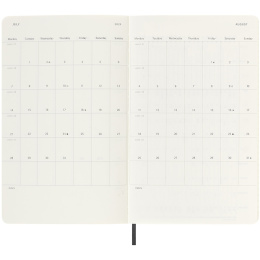 12M Weekly Notebook 2025 Hardcover Large Black in de groep Papier & Blokken / Kalenders en agenda's / 12 maanden agenda's bij Voorcrea (133792)