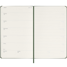 12M Weekly Notebook Hardcover 2025 Large Myrtle Green in de groep Papier & Blokken / Kalenders en agenda's / 12 maanden agenda's bij Voorcrea (133794)