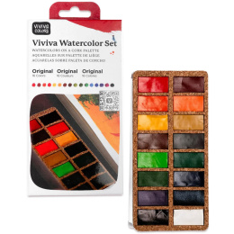 Aquarelverf Original 16 kleuren in de groep Kunstenaarsmateriaal / Kunstenaarsverf / Aquarelverf bij Voorcrea (133835)