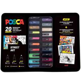 Posca Street Art 20-set in de groep Pennen / Kunstenaarspotloden en -stiften / Acrylmarkers bij Voorcrea (133848)