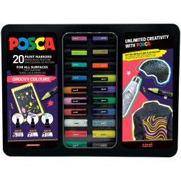 Posca Groovy Colours 20-set in de groep Pennen / Kunstenaarspotloden en -stiften / Acrylmarkers bij Voorcrea (133851)