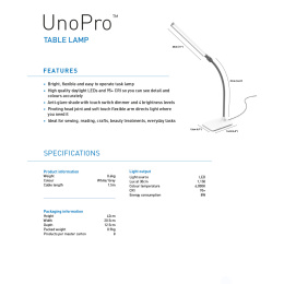 UnoPro Table Lamp in de groep Creëren & Hobby / Hobbytoebehoren / Verlichting bij Voorcrea (134062)