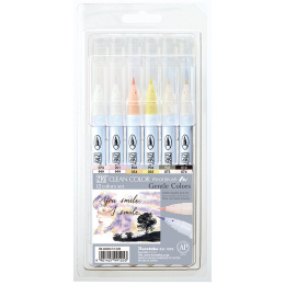 Clean Color Real Brush 12-set Gentle Colors in de groep Pennen / Kunstenaarspotloden en -stiften / Penseelstiften bij Voorcrea (134104)