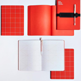 Notebook Break The Grid L Light - Red in de groep Papier & Blokken / Schrijven en noteren / Notitieboeken bij Voorcrea (134351)