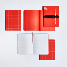 Notebook Break The Grid L Light - Red in de groep Papier & Blokken / Schrijven en noteren / Notitieboeken bij Voorcrea (134351)