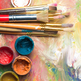 Acrylset 24 kleuren (59 ml) + 12 penselen in de groep Kunstenaarsmateriaal / Kunstenaarsverf / Acrylverf bij Voorcrea (134423)