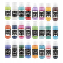 Acrylset 24 kleuren (59 ml) + 12 penselen in de groep Kunstenaarsmateriaal / Kunstenaarsverf / Acrylverf bij Voorcrea (134423)