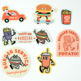 Sticker pack Burgers in de groep Creëren & Hobby / Creëren / Stickers bij Voorcrea (134457)