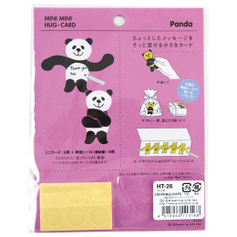 Minikaarten Panda 5-pack in de groep Creëren & Hobby / Feestdagen en seizoenen / Kaarten en enveloppen bij Voorcrea (134504)