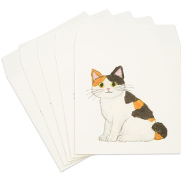 Pochi-Bukuro Geschenktasjes 5 st Yusuke Yonezu Cat in de groep Creëren & Hobby / Feestdagen en seizoenen / Kaarten en enveloppen bij Voorcrea (134659)