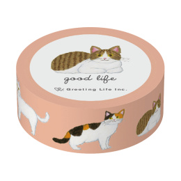 Washi-tape Yusuke Yonezu Cats in de groep Creëren & Hobby / Hobbytoebehoren / Washi Tape bij Voorcrea (134803)