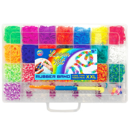 Loom Bands XXL Kit + opbergdoos in de groep Kids / Leuk en leerzaam / Sieraden en parels / DIY-pakket bij Voorcrea (134890)