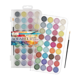 Aquarel metallic 36-set in de groep Kunstenaarsmateriaal / Kunstenaarsverf / Aquarelverf bij Voorcrea (134900)