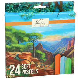 Zachte pastels 24-set in de groep Kunstenaarsmateriaal / Krijt en potloden / Pastelkrijt bij Voorcrea (134912)