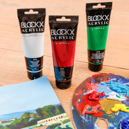 Acrylverf set Primaries 5x120 ml in de groep Kunstenaarsmateriaal / Kunstenaarsverf / Acrylverf bij Voorcrea (134965)