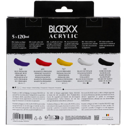Acrylverf set Primaries 5x120 ml in de groep Kunstenaarsmateriaal / Kunstenaarsverf / Acrylverf bij Voorcrea (134965)