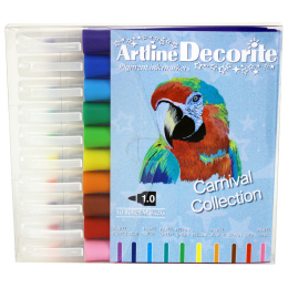 Decorite Marker 10 stuks Carnival in de groep Pennen / Kunstenaarspotloden en -stiften / Acrylmarkers bij Voorcrea (134998)
