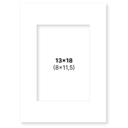 Passe-partout Wit 13x18 cm in de groep Creëren & Hobby / Organiseren / Lijsten / Passe-partout bij Voorcrea (135102)