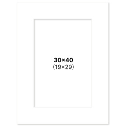 Passe-partout Wit 30x40 cm in de groep Creëren & Hobby / Organiseren / Lijsten / Passe-partout bij Voorcrea (135108)
