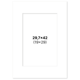 Passe-partout Wit 29,7x42 A3 in de groep Creëren & Hobby / Organiseren / Lijsten / Passe-partout bij Voorcrea (135109)