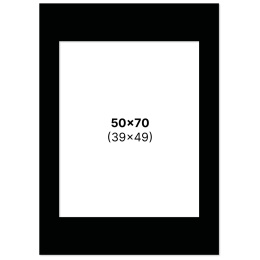 Passe-partout Zwart 50x70 cm in de groep Creëren & Hobby / Organiseren / Lijsten / Passe-partout bij Voorcrea (135124)