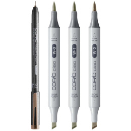 Ciao Shade Set Light Warm Gray 4-pack in de groep Pennen / Kunstenaarspotloden en -stiften / Illustratiemarkers bij Voorcrea (135145)