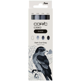 Ciao Shade Set Dark Cool Gray 4-pack in de groep Pennen / Kunstenaarspotloden en -stiften / Illustratiemarkers bij Voorcrea (135146)