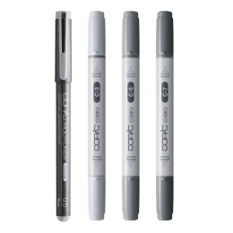 Ciao Shade Set Dark Cool Gray 4-pack in de groep Pennen / Kunstenaarspotloden en -stiften / Illustratiemarkers bij Voorcrea (135146)