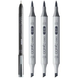 Ciao Shade Set Dark Cool Gray 4-pack in de groep Pennen / Kunstenaarspotloden en -stiften / Illustratiemarkers bij Voorcrea (135146)