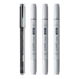 Ciao Shade Set Light Cool Gray 4-pack in de groep Pennen / Kunstenaarspotloden en -stiften / Illustratiemarkers bij Voorcrea (135147)