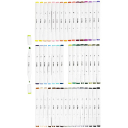 Markers 48-set in de groep Pennen / Kunstenaarspotloden en -stiften / Illustratiemarkers bij Voorcrea (135226)