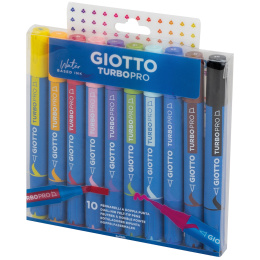 Turbo Pro Dual Tip Marker Pen 10-set in de groep Pennen / Kunstenaarspotloden en -stiften / Aquarelmarkers bij Voorcrea (135469)