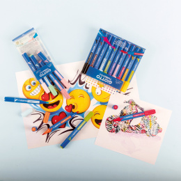 Turbo Pro Dual Tip Marker Pen 5-set Pastel in de groep Pennen / Kunstenaarspotloden en -stiften / Aquarelmarkers bij Voorcrea (135470)