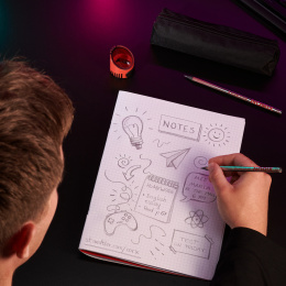 Schoolset Norix Potloden + accessoires Red in de groep Kids / Kinderpotloden en -stiften / Schrijfpennen voor kinderen bij Voorcrea (135512)