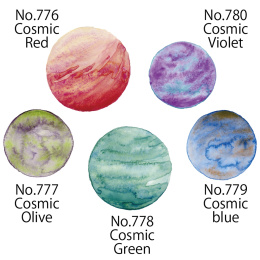 Gansai Tambi Aquarel 5-set Granulating Colors 2 in de groep Kunstenaarsmateriaal / Kunstenaarsverf / Aquarelverf / Aquarelverf in napje bij Voorcrea (135537)