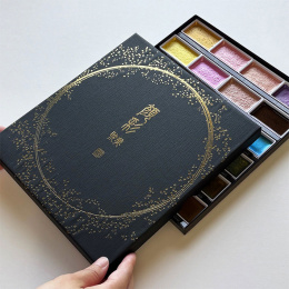 Gansai Tambi Aquarel 24-set Metallic 2 in de groep Kunstenaarsmateriaal / Kunstenaarsverf / Aquarelverf / Aquarelverf in napje bij Voorcrea (135538)