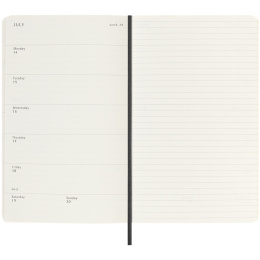 Kalender 18M WeekNote Soft Cover Large Black in de groep Papier & Blokken / Kalenders en agenda's / 18 maanden agenda's bij Voorcrea (135588)