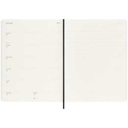 Kalender 18M WeekNote Soft Cover XL Black in de groep Papier & Blokken / Kalenders en agenda's / 18 maanden agenda's bij Voorcrea (135589)