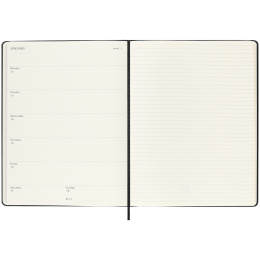 Kalender 18M WeekNote Hard Cover XL Black in de groep Papier & Blokken / Kalenders en agenda's / 18 maanden agenda's bij Voorcrea (135592)