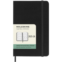 Kalender 18M Weekly Hard Cover Horisontell Pocket Black in de groep Papier & Blokken / Kalenders en agenda's / 18 maanden agenda's bij Voorcrea (135593)